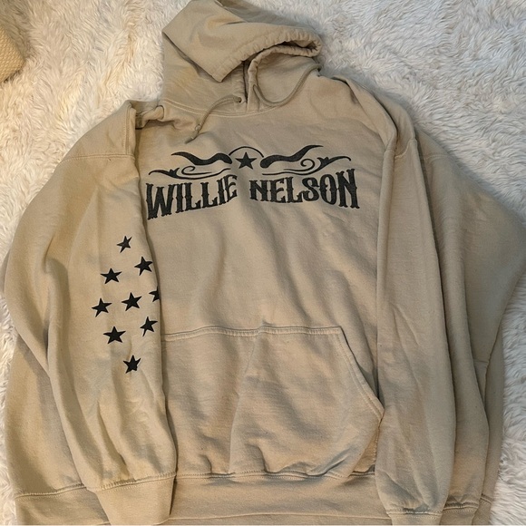 Urban Outfitters Willie Nelson Beige Hoodie - Picture 3 of 5